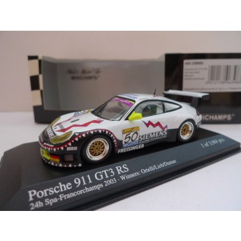 Porsche 911 gt3 rs vainqueur 24h spa 2003 N50 Ortelli - Lieb - Dumas minichamps