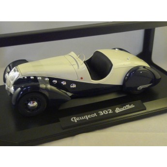 Peugeot 302 Darl'Mat bicolore bleu fonc et crme 1937  -  1/18
