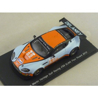 ASTON MARTIN Vantage Gulf n69 ELMS Paul Ricard 2012 Hall  bleu   1/43		