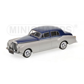 BENTLEY S2 1960 argent et bleu   1/43