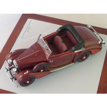 Bugatti 57 cabriolet ouvert 1934 james Young bordeaux et noir 1/43