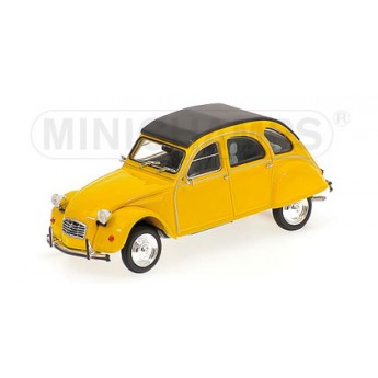 Citroen 2 CV 1980 jaune avec toit ferm   1/43 