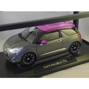 Citroen DS3 2011 Gris Thorium avec toit Fushia   1/18