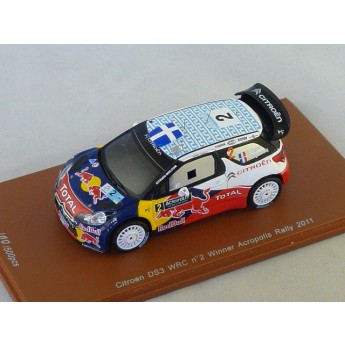 Citroen DS3 WRC vainqueur Rallye Acropolis 2011 Ogier N2 Spark 1/43 