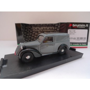 Fiat 1100 fourgon 1947 gris et noir brumm