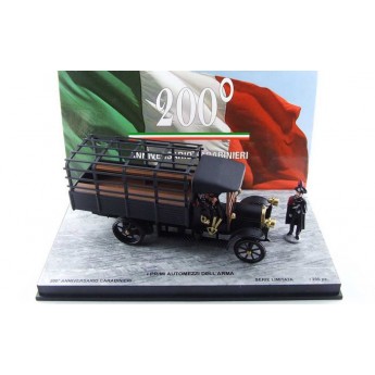 Fiat 18 BL 200° anniversaire Carabinieri + 2 figurines    1/43