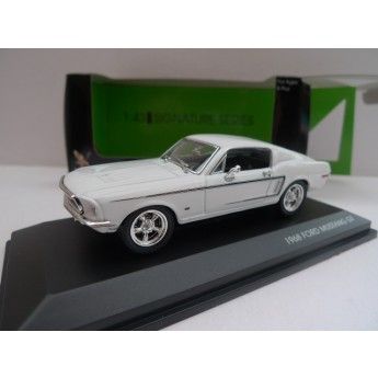 ford mustang gt 1968 blanc yatming