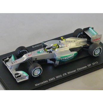 Mercedes AMG W03 N8 Vainqueur GP Chine 2012 Rosberg  Spark 1/43 