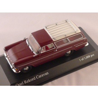 Opel rekord caravan 1960 rouge 1/43