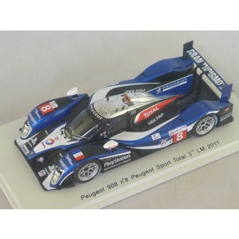 PEUGEOT 908 Team Peugeot Sport n8 3me Le Mans 2011 Sarrazin - Montagny - Minassian Spark 1/43 