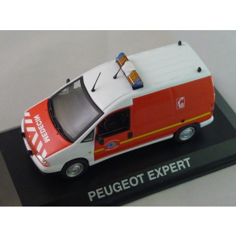 Peugeot expert 2001 pompiers VRM rouge et blanc  1/43