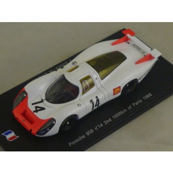 PORSCHE 908 n14 2me 1000km Paris 1968 Elford - R. Lins  Spark 1/43 