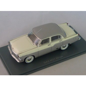 Volga gaz M21 1970 gris et blanc 1/43