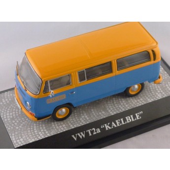 Volkswagen VW T2a kombi kaelbe bleu toit jaune