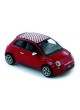 Fiat 500 2007 rouge toit  damier